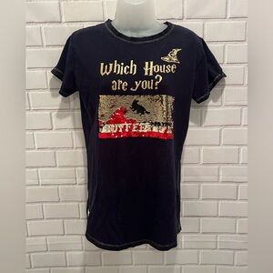 HARRY POTTER black shirt sleeve women shirt/size S